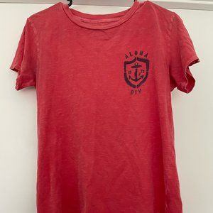 Billabong Aloha Division Coral/Pink T-Shirt Size Extra Small (XS)
